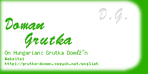doman grutka business card